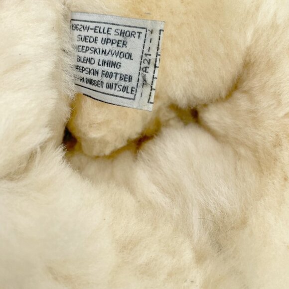 Bearpaw Elle Short Suede Leather Brown Shearling Lined Winter Boots Women's 9 - Picture 11 of 14